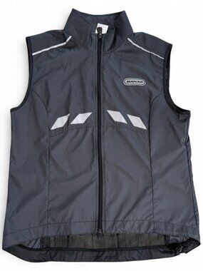 Sugoi Women's Cycling vest Gray Black 3M Reflective Mesh Full Zip S